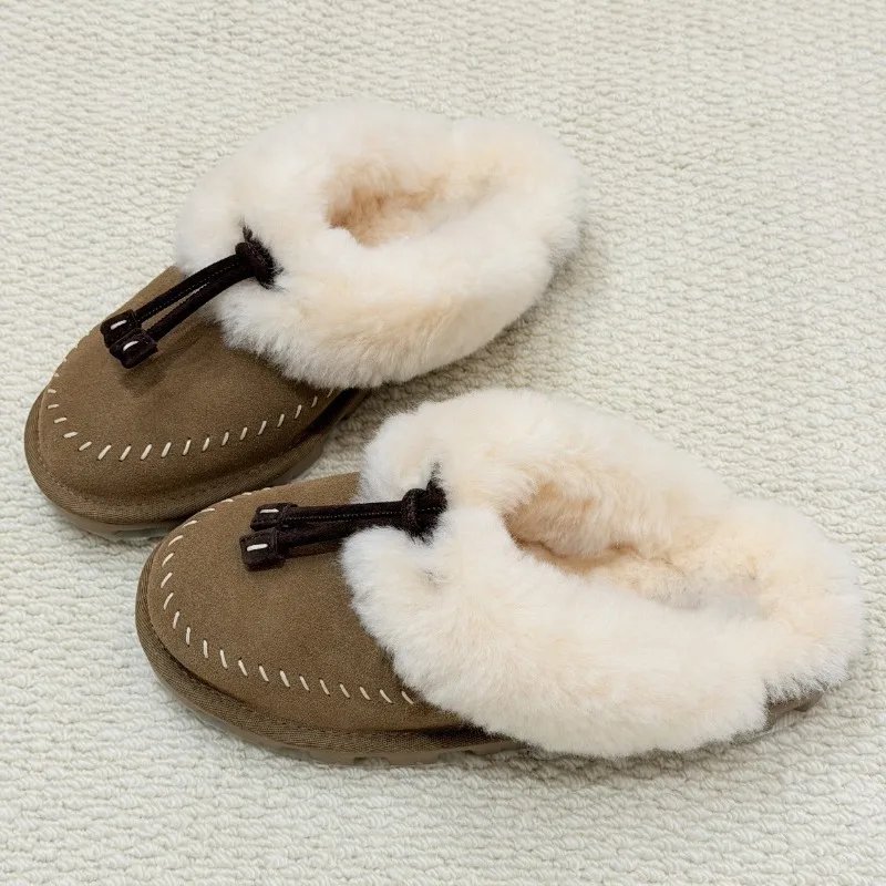 Outdoor Lighting For Your Home - Fashion Women Furry Mule Slippers Suede