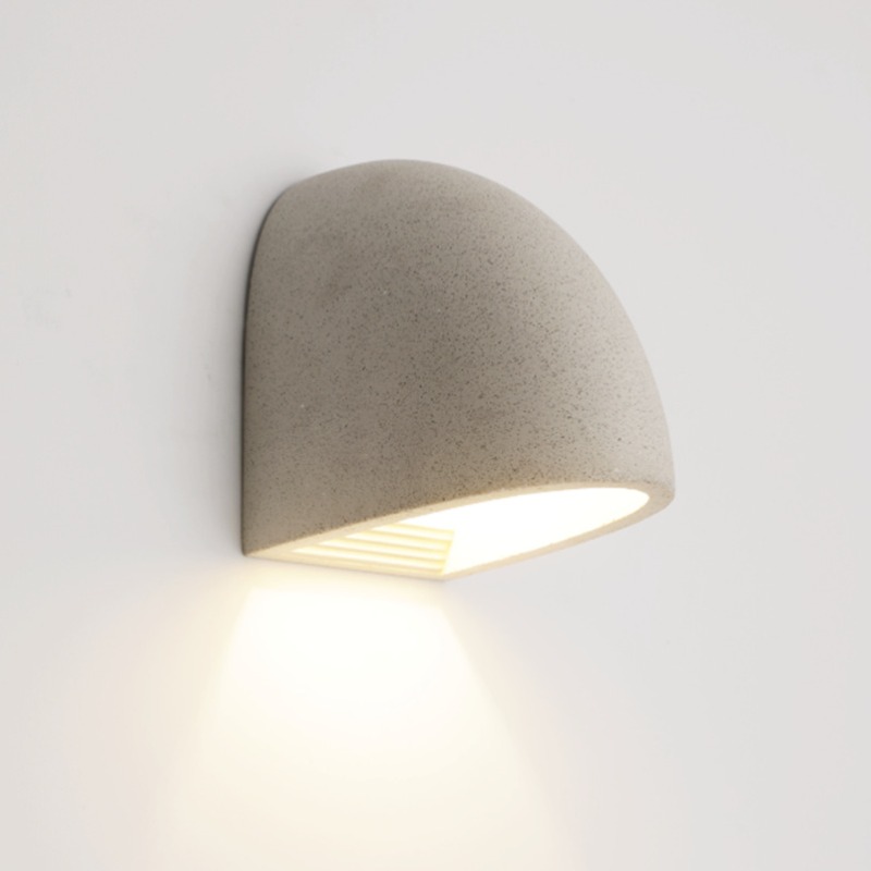 Outdoor Lighting For Fence - Minimalist Industrial Background Wall Terrazzo Wall