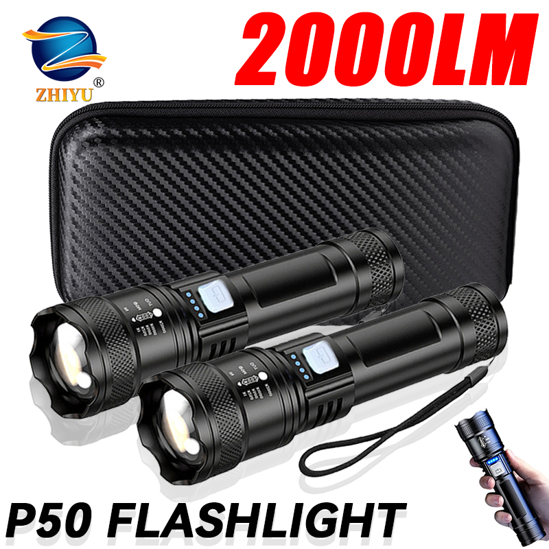 Outdoor Lighting Panel - Tactical LED Flashlight 2000LM USB Rechargeable