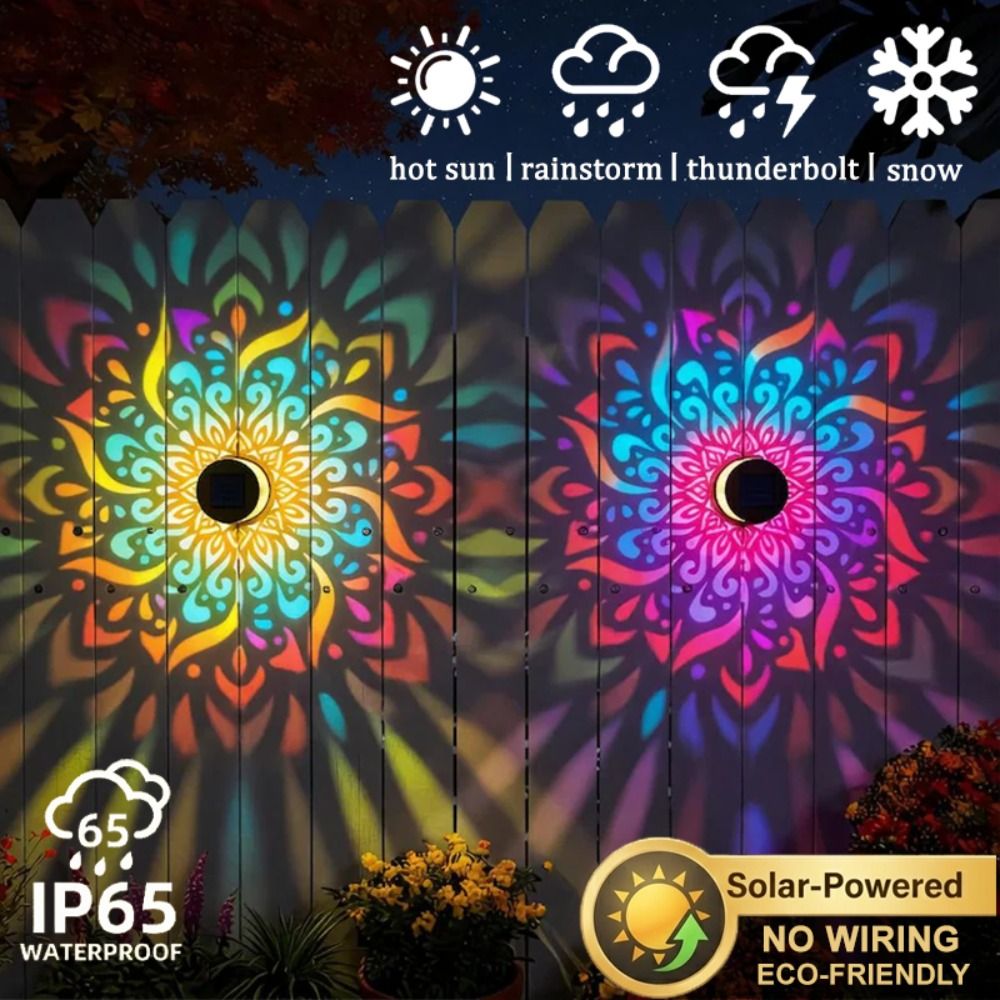 Halo Outdoor Lighting - Sunflower Mandala Solar Wall Lamp LED