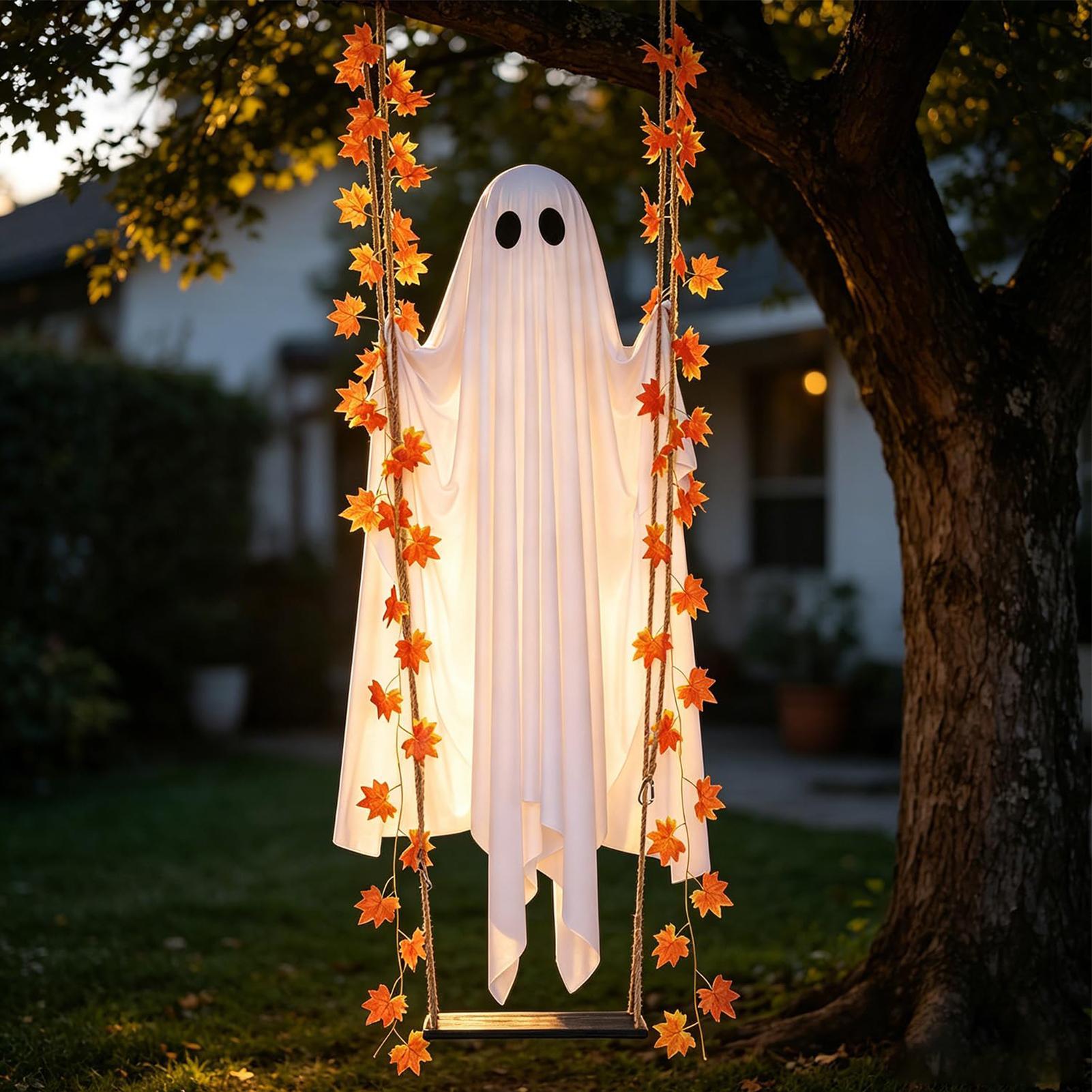 Swinging Ghost Light Up Spooky - Outdoor Lighting Remote Control review and price