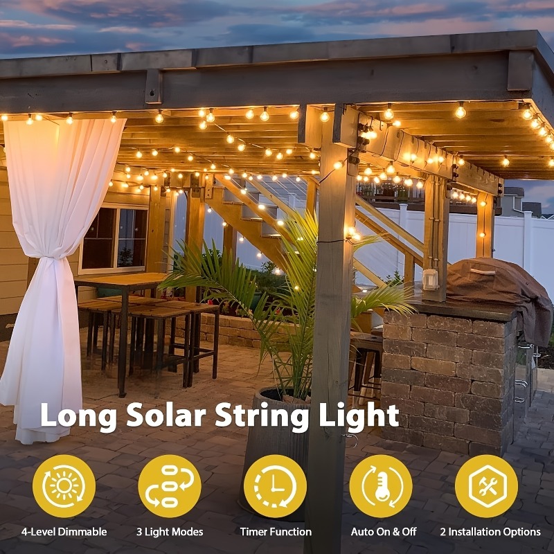 64FT G40 Solar Powered Dimmabl - Outdoor Lighting For Fence review and price