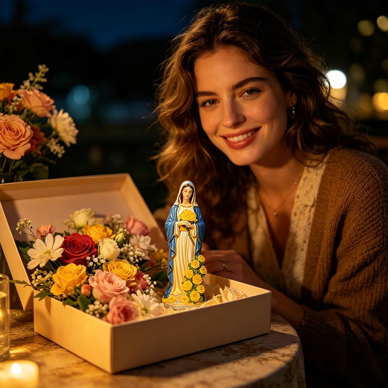 Virgin Mary Solar Statue Garde - Halo Outdoor Lighting review and price