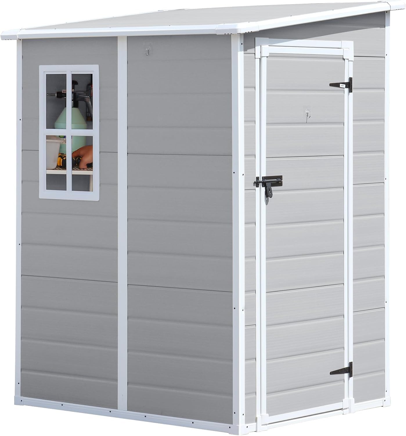 Resin Storage Shed with Floor  - Outdoor Lighting House review and price