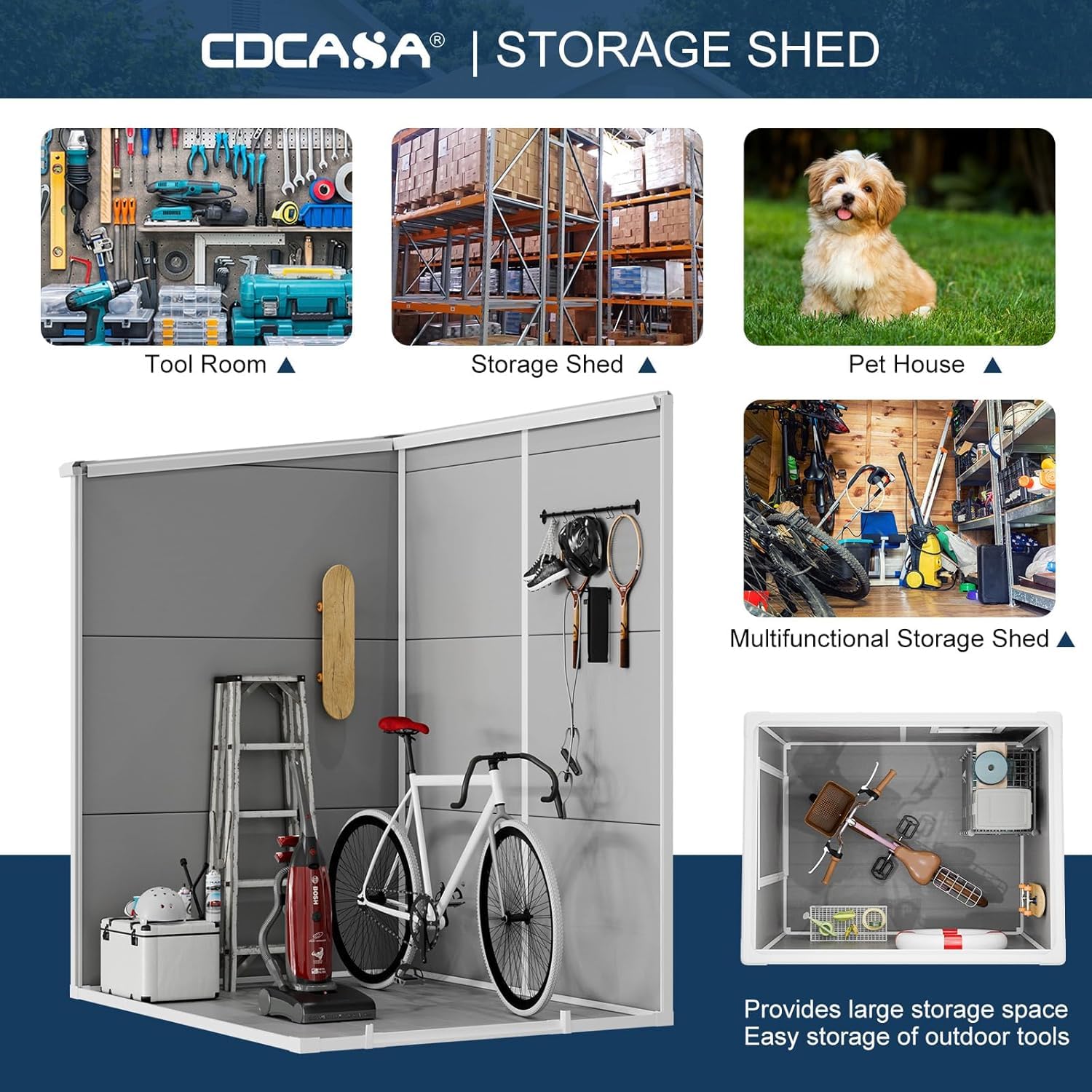 Resin Storage Shed with Floor  - Outdoor Lighting House review and price