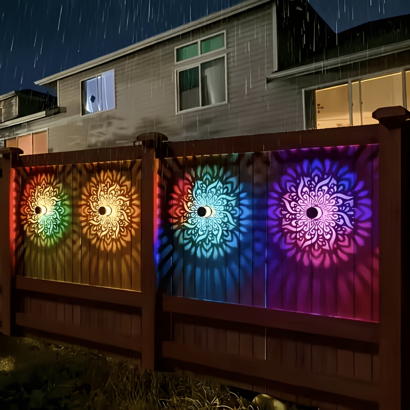 1/2/4 Packs Solar Fence Lights - Outdoor Lighting Solar review and price