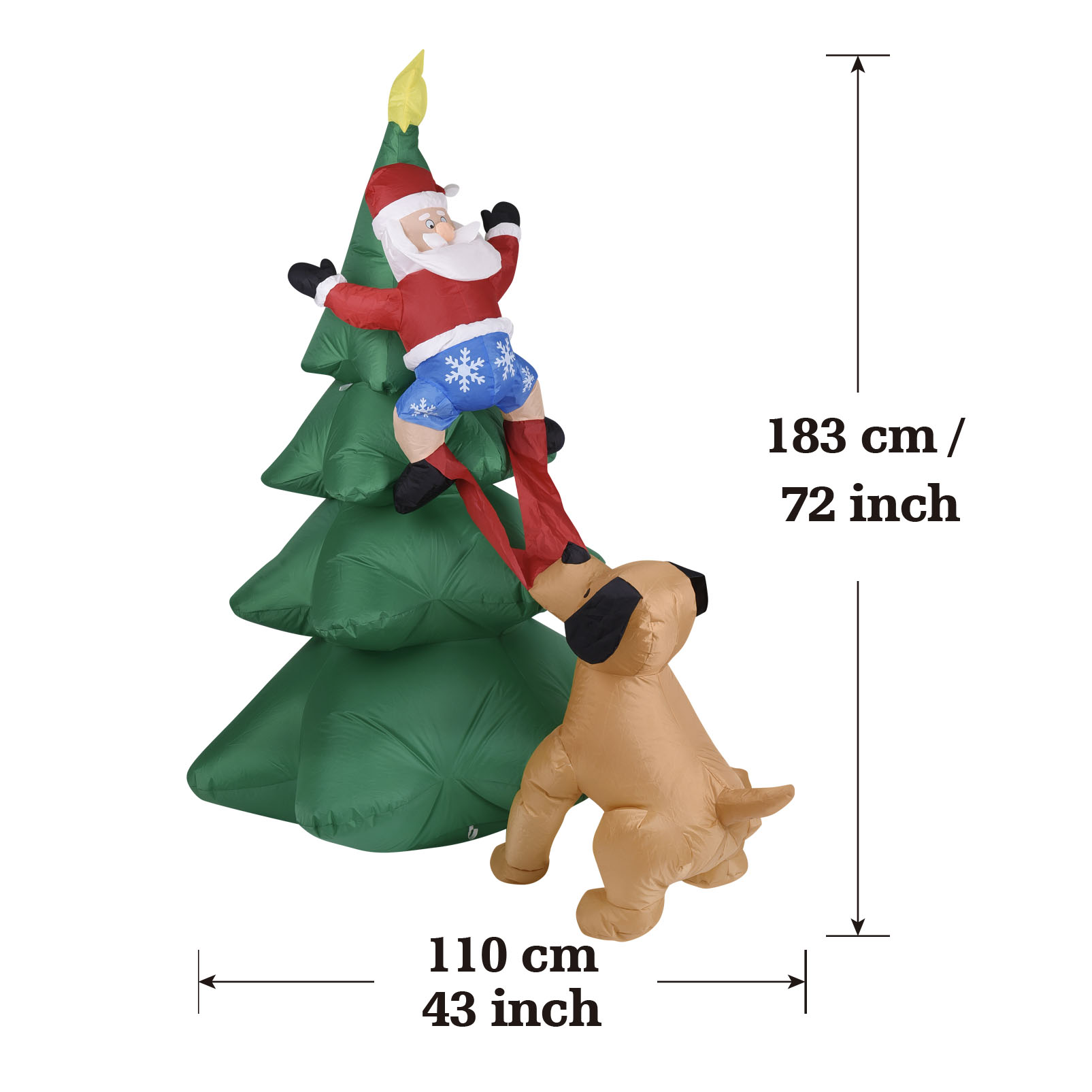 Christmas Inflatable Dog  w/Sa - Outdoor Lighting For Christmas review and price