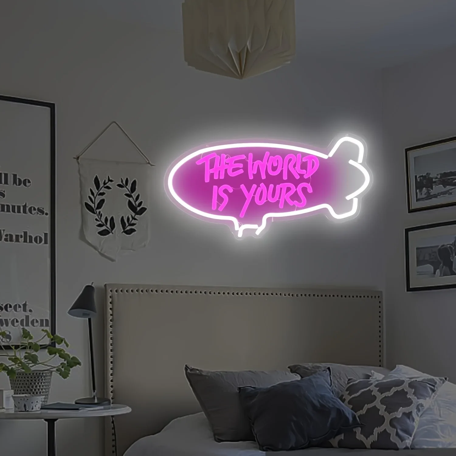 The World Is Yours Blimp Neon  - Outdoor Lighting For Your Home review and price