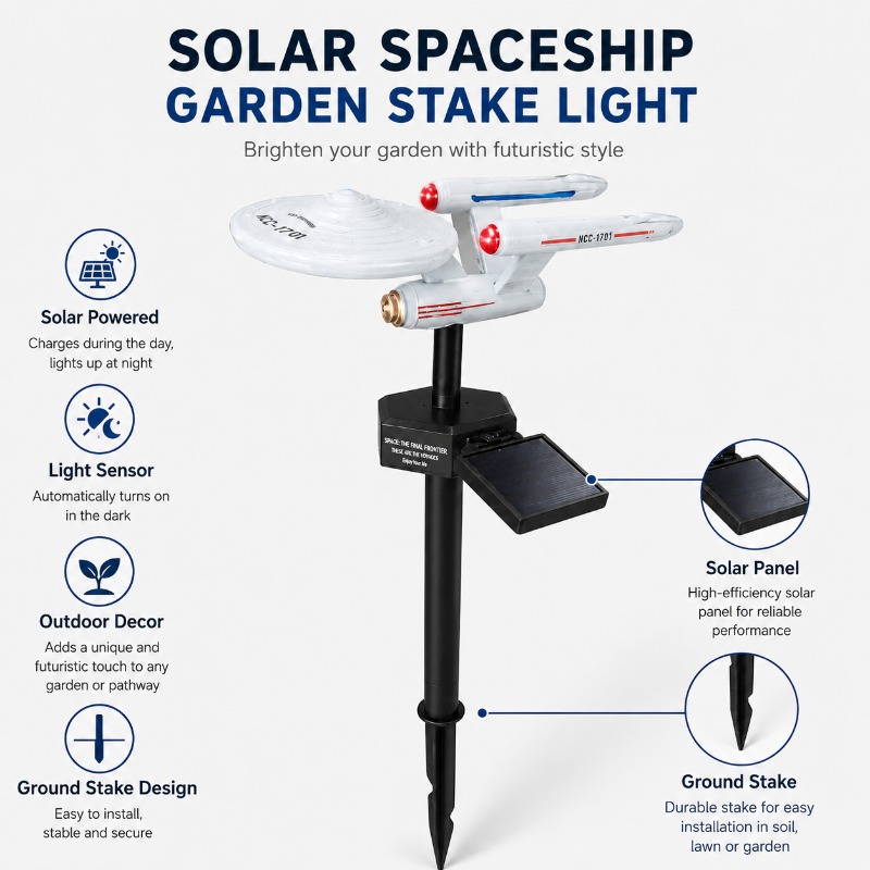 Star Trek USS Enterprise Solar - Halo Outdoor Lighting review and price