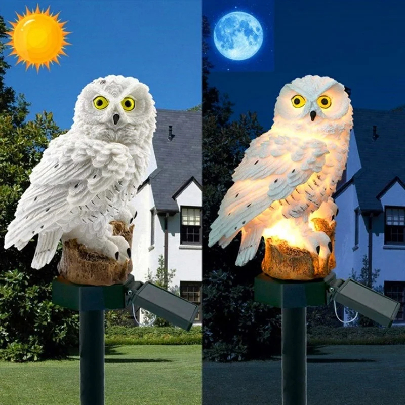 Solar Owl Statue Garden Light  - Halo Outdoor Lighting review and price