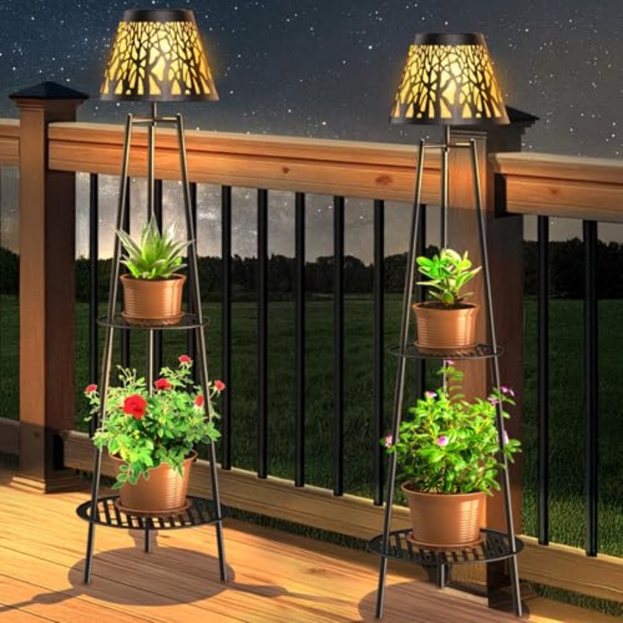 2 Pack Outdoor Solar Floor Lam - Outdoor Lighting Solar review and price