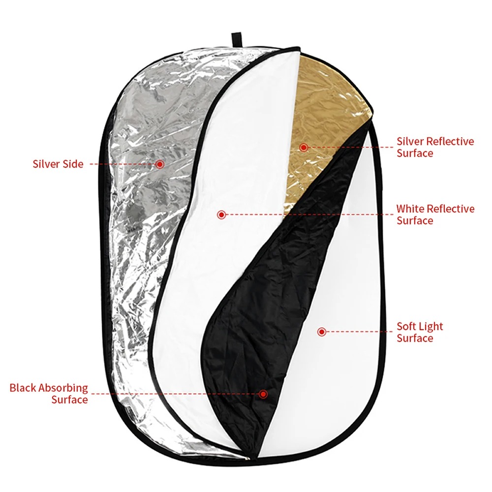 60/80/110CM 5-in-1 Collapsible - Outdoor Lighting For Photography review and price
