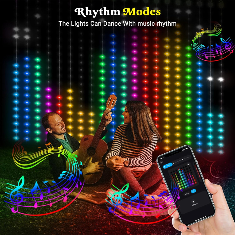 1/2PCS 400LED Curtain Lights L - Outdoor Lighting Remote Control review and price