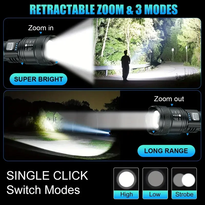 Tactical LED Flashlight 2000LM - Outdoor Lighting Panel review and price