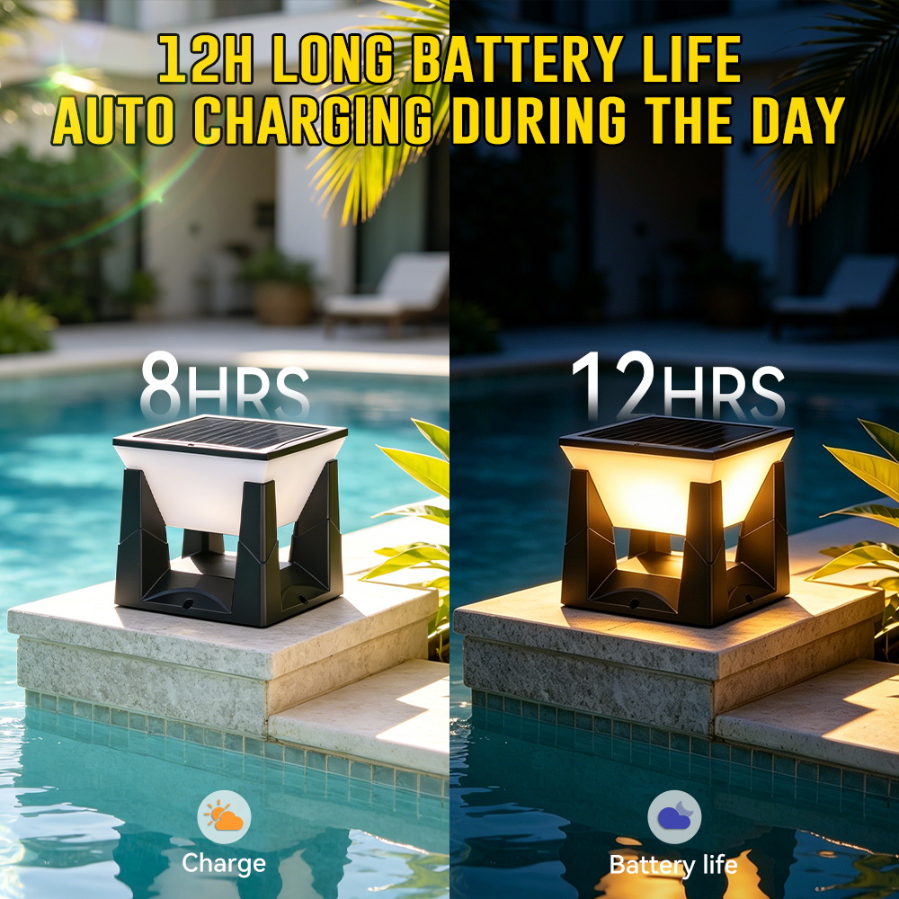 Waterproof LED Solar Pillar La - Outdoor Lighting For Fence review and price
